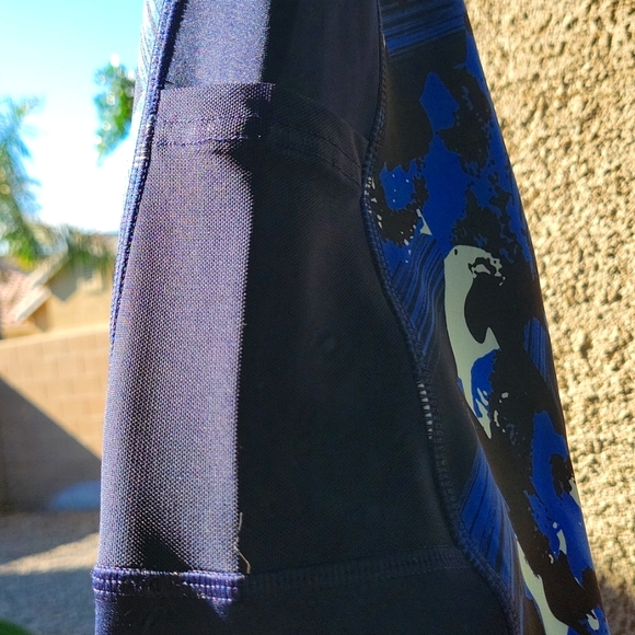 Adidas Navy & Royal Blue Full Length Performance Leggings--SOLD - Picture 3 of 6